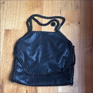 Stella McCartney Falabella Black Suede Tote Bag